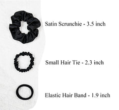 JGQUR medium satin scrunchie close-up highlighting smooth texture and protection