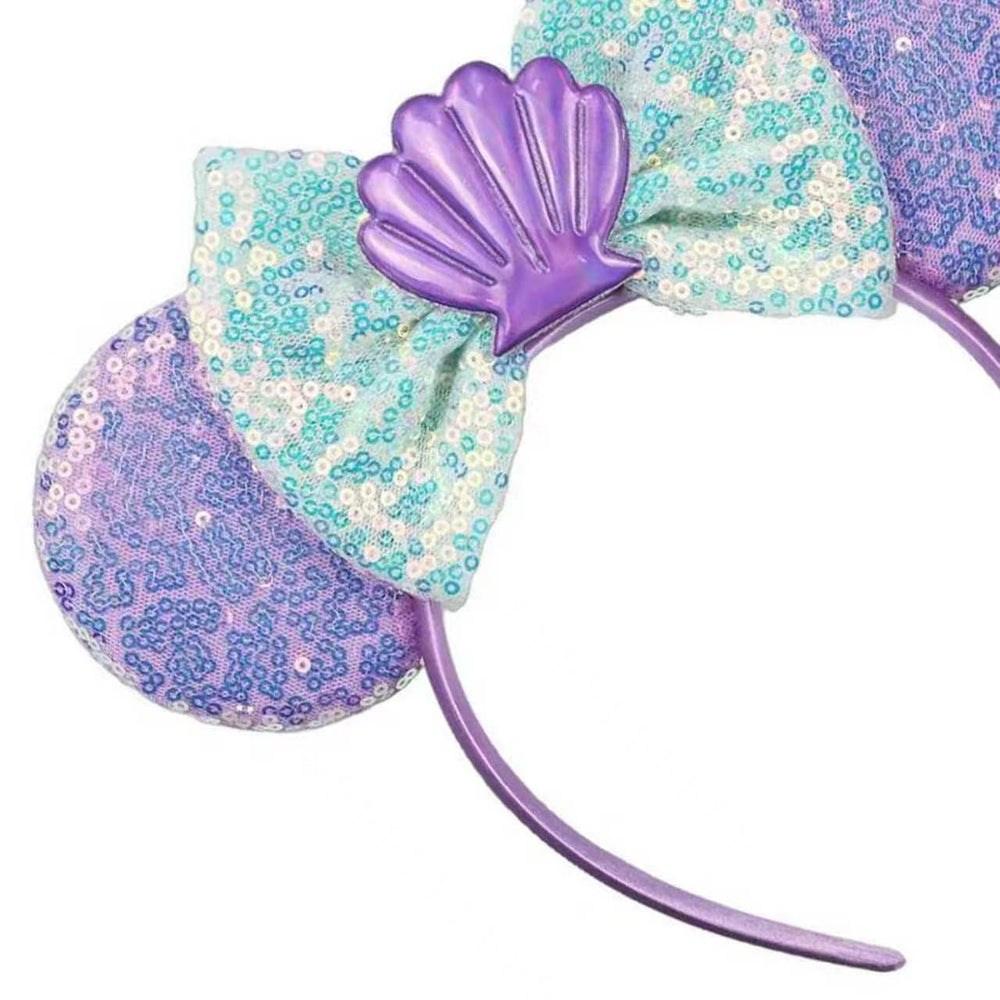 JIAHANG mermaid mouse ears front view shows playful sparkle and fit