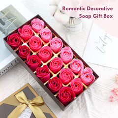 JIALEEY open gift box revealing all 18 soap rose petals as a ready present