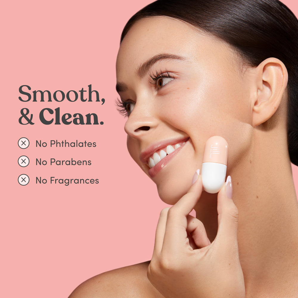 JILL applied after dermaplaning demonstrating immediate calming effect