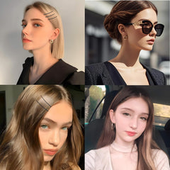Jimmidy pins securing a bun in long hair demonstrating firm all-day hold
