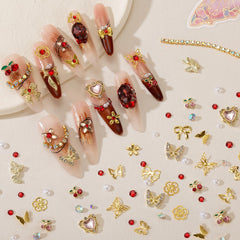 JINJINANV assorted 3D bows cherries and flowers providing eye-catching focal points