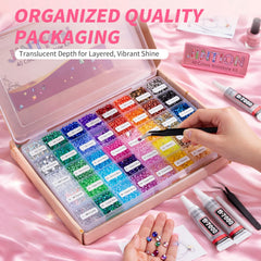 jintion compartment trays open and organized enabling fast color choice and tidy workflow