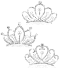 JINYEAH front view of three mini crowns showing delicate sparkle benefit