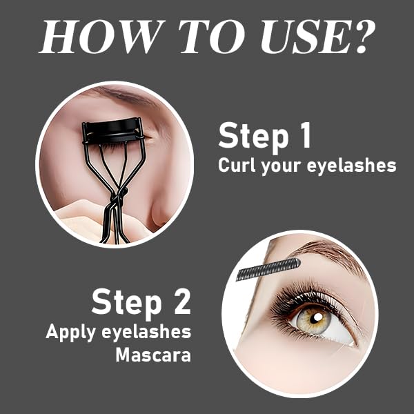 Model applying Jiodama mascara to lashes highlighting separation and long-lasting curl
