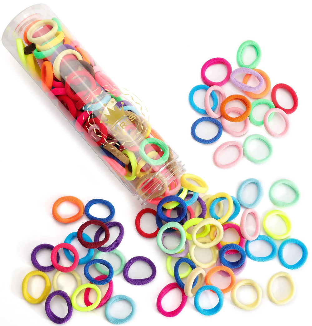 JIRIS front packaging showing 100 rainbow hair ties and bulk value