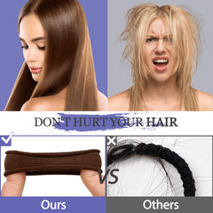 JIRIS hair tie securing a thick ponytail demonstrating firm support