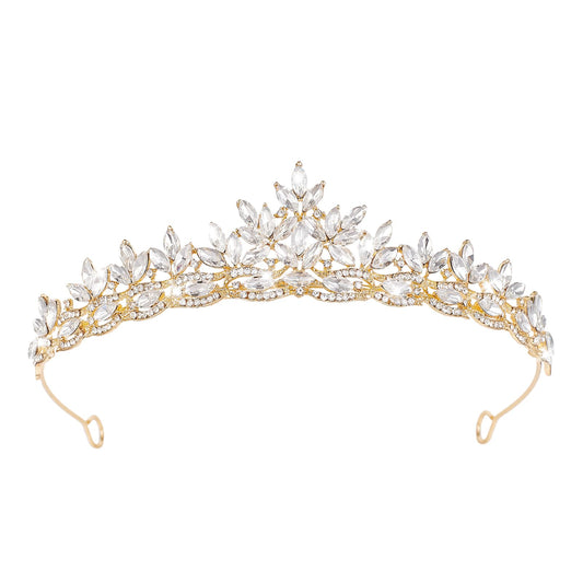 JITINX gold crown front view showing elegant regal silhouette