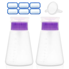 Jiulory front view of acetone-safe pump bottle showing durable build and capacity