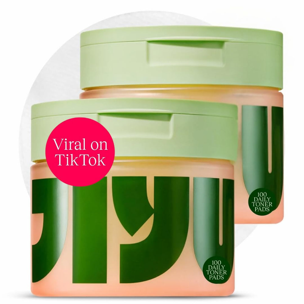 JIYU front jar view showing packaging and 100 pads inside, convenient supply