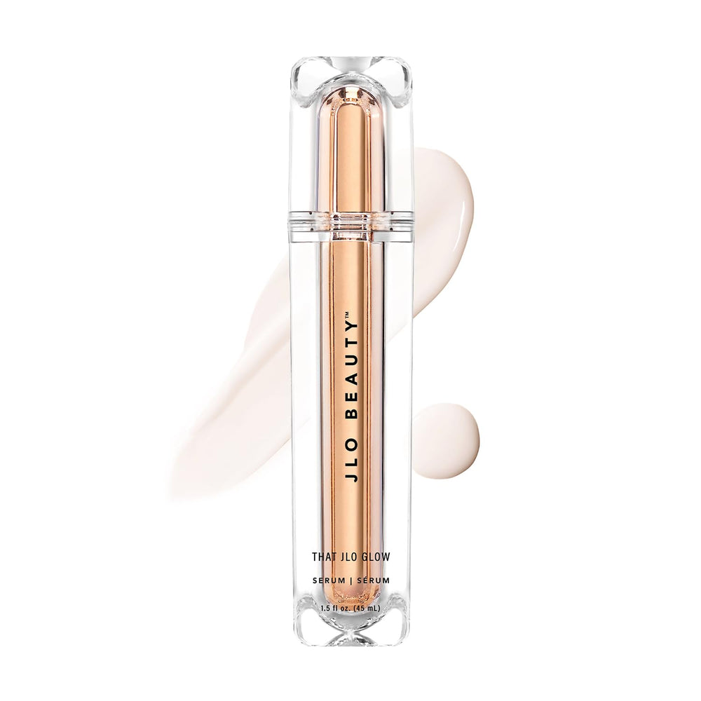 JLO BEAUTY front bottle showing sleek design and instant glow benefit