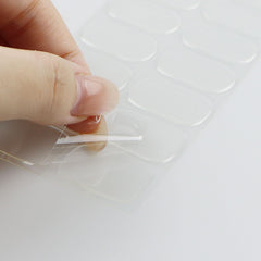 jmeowio applying strip to nail demonstrating easy peel-and-press benefit