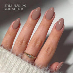 jmeowio hand applying gel strip showing ease of use and neat fit