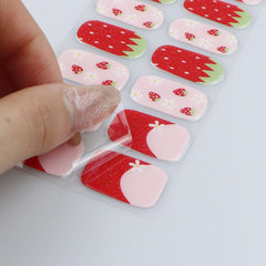 jmeowio nails curing under UV/LED lamp showing durable glossy finish benefit