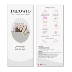 jmeowio lifestyle shot of manicured hand with accessories for quick at-home manicure