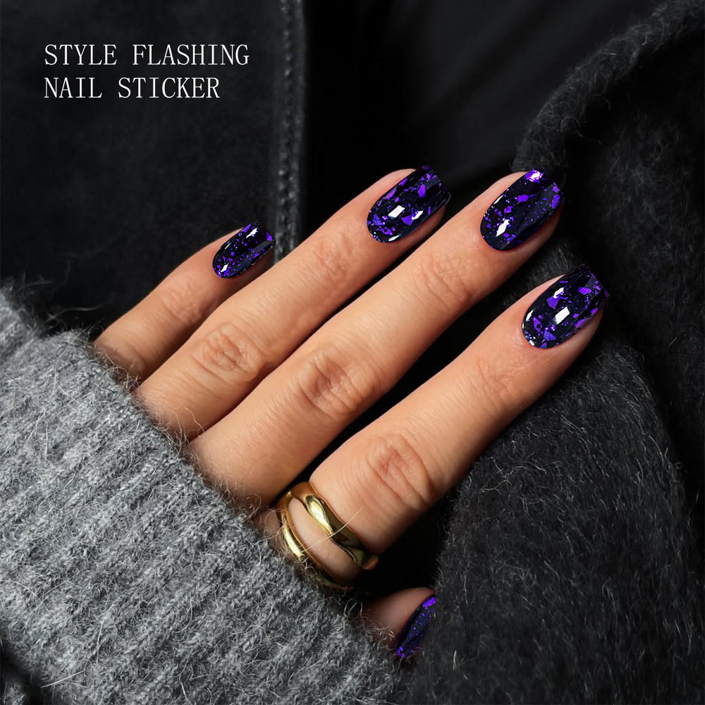 jmeowio nail sticker curing under UV/LED lamp for long-lasting shine