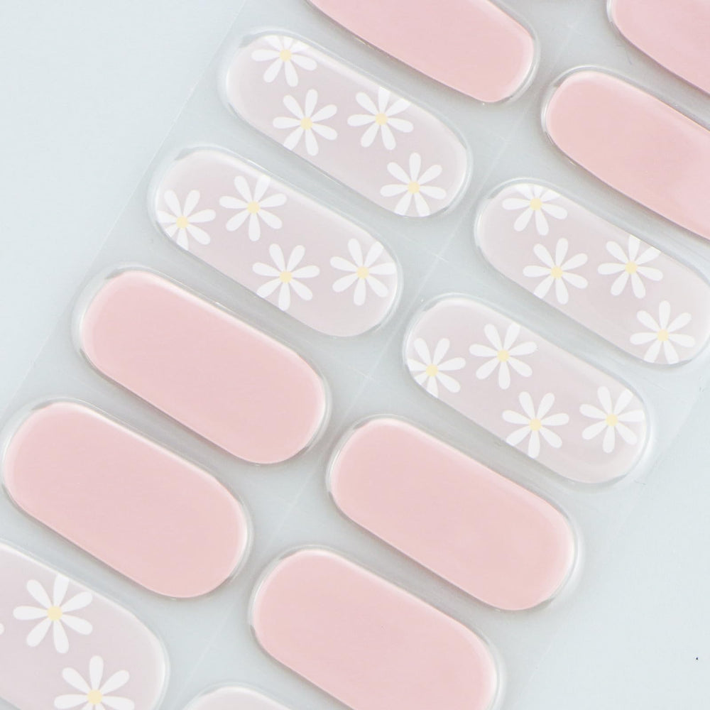 jmeowio cured strips on natural nails with glossy finish, long-lasting shine