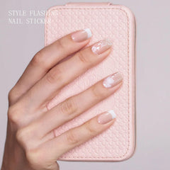 jmeowio applied on natural nails showing glossy salon-like finish benefit