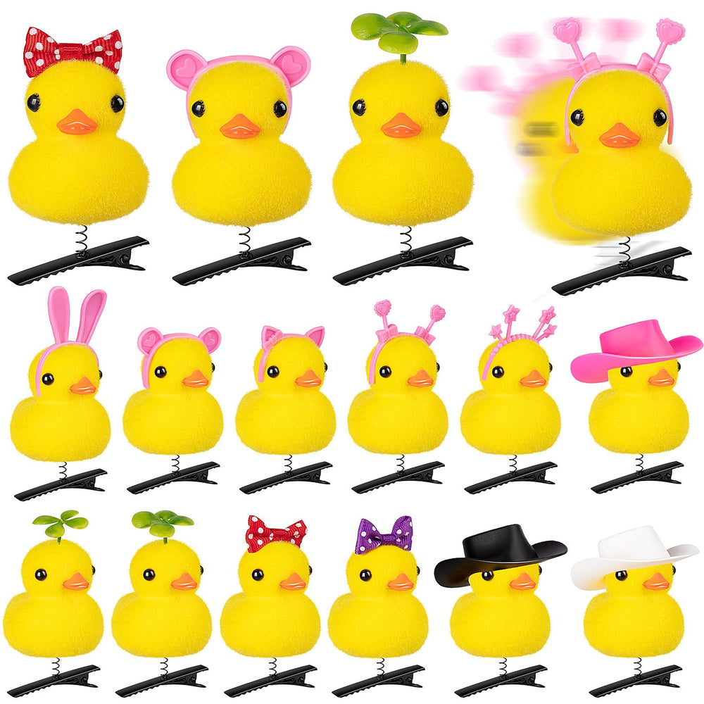JMZYJZH front packaging showing 12 yellow duck hair clips and bright display