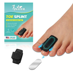 JNATER front view of toe straightener showing shape and strap for improved comfort
