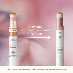 JOAH application under eye demonstration highlighting quick brightening and smoothing benefit