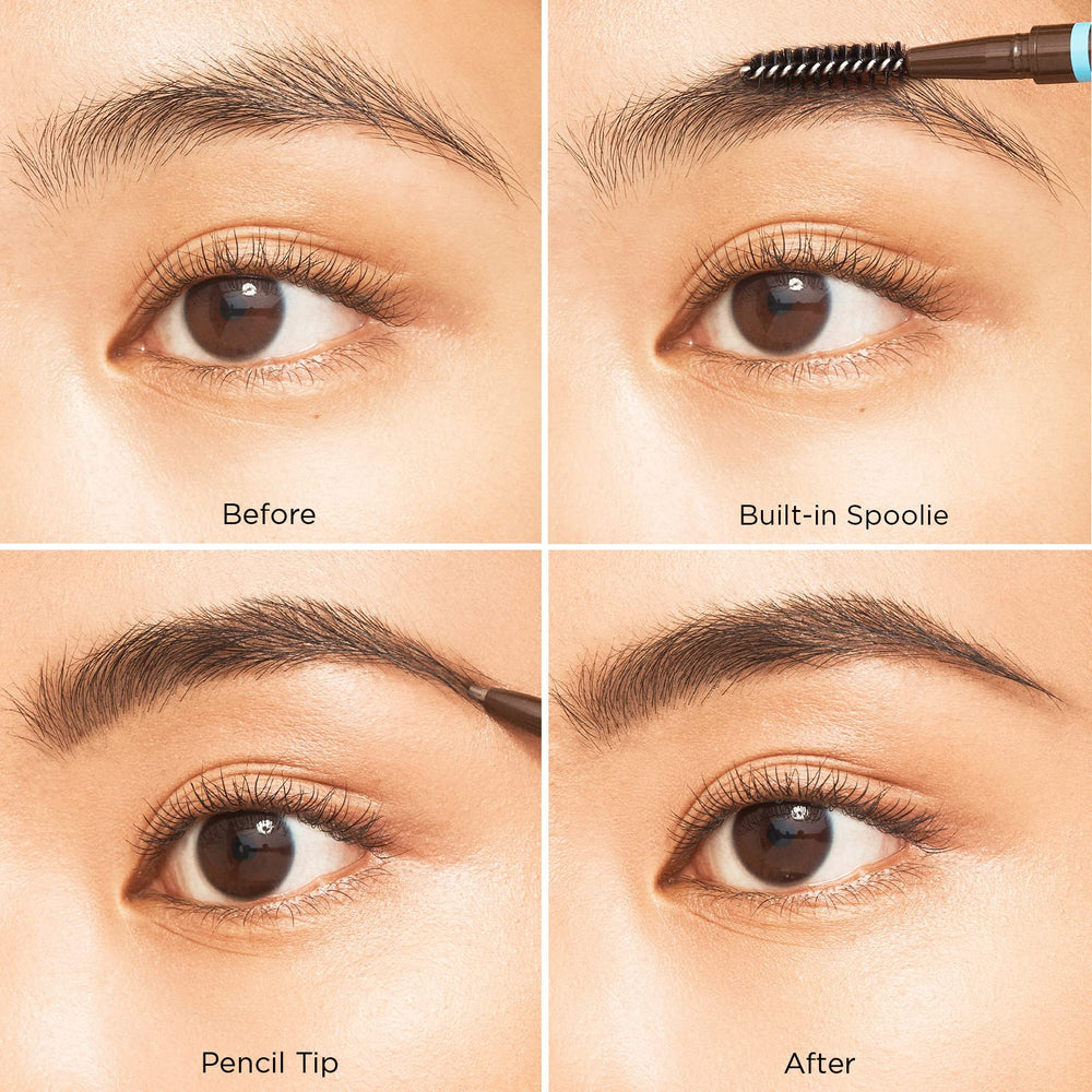 JOAH Brow Down To Me before and after brows demonstrating fuller, natural-looking arches and lasting hold