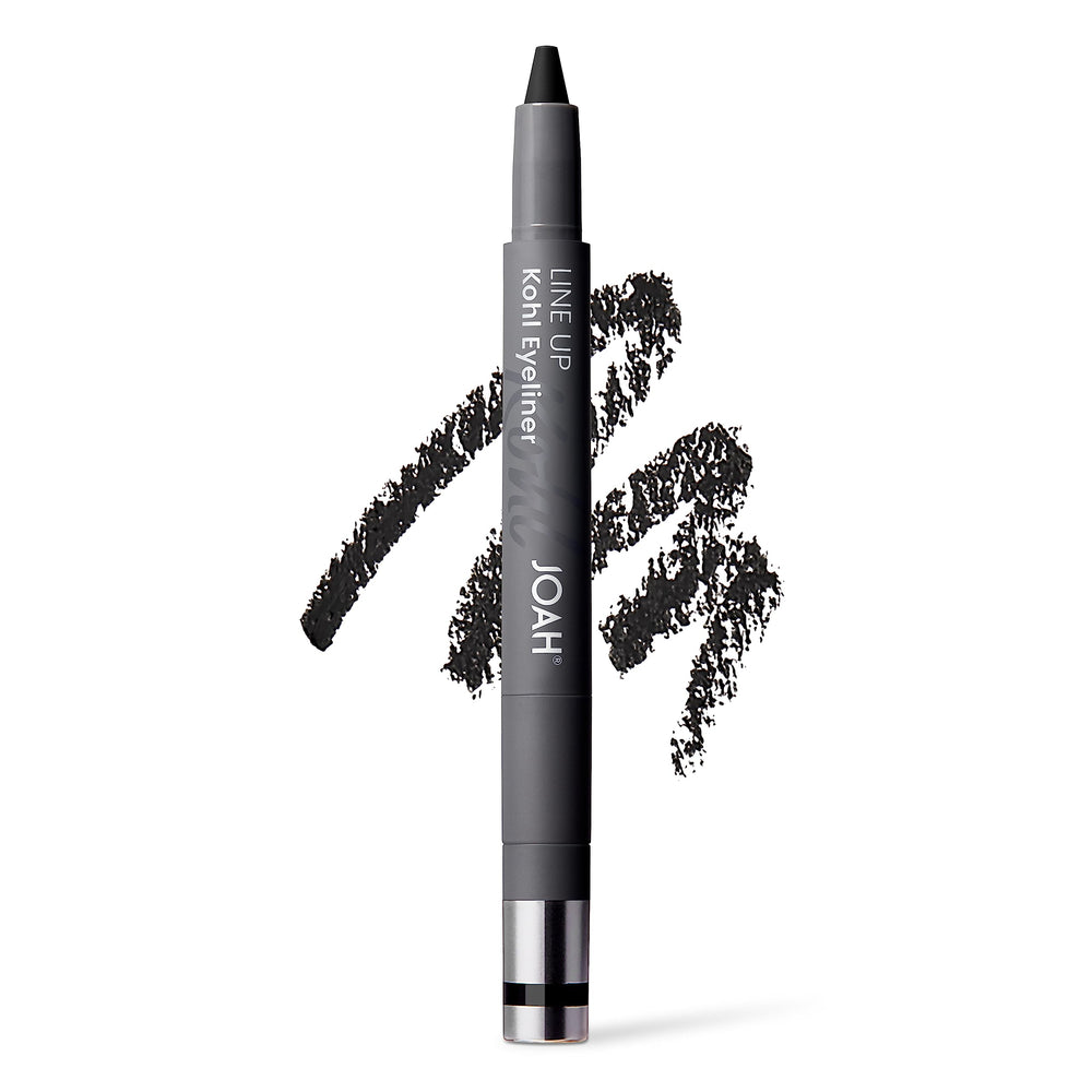 JOAH Line UP Kohl Charcoal front view showing packaging and pencil tip for easy application