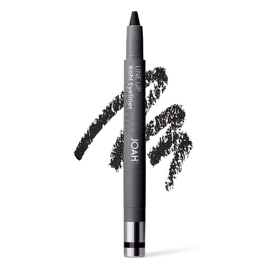 JOAH Line UP Kohl Charcoal front view showing packaging and pencil tip for easy application