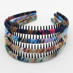 JOBAND front view of four-color resin headbands showing variety and convenience