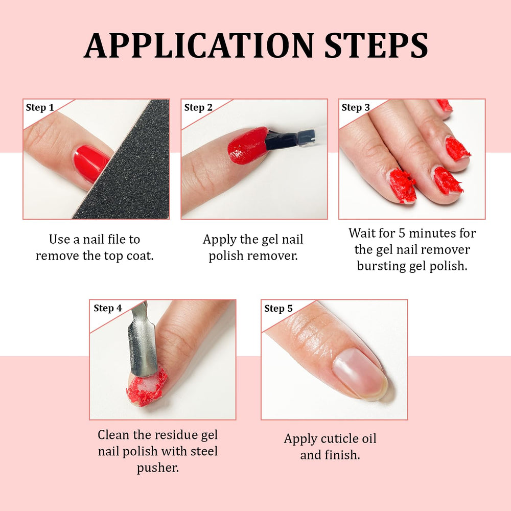 Hand applying JODSONE remover demonstrating quick soak‑off convenience