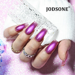 JODSONE applying base coat and color to nails for long-lasting gel finish