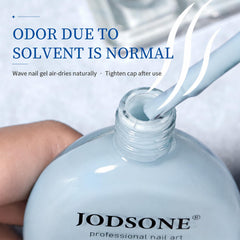 JODSONE applied on practice tip showing lace and wave patterns to preview finished look
