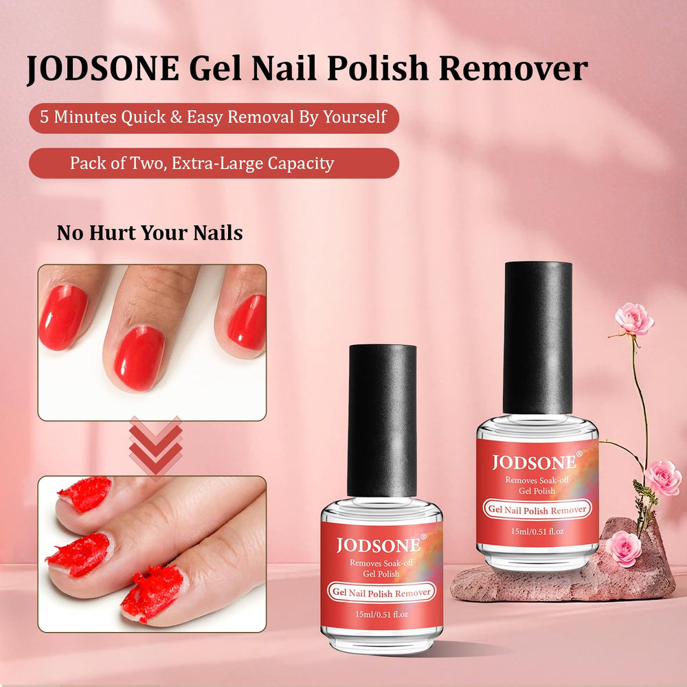 JODSONE two 15ml bottles with sanding strips and pushers for easy at‑home use