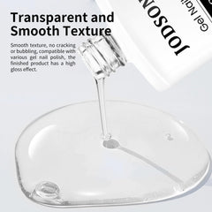 JODSONE bottles beside UV LED lamp showing compatibility for salon curing