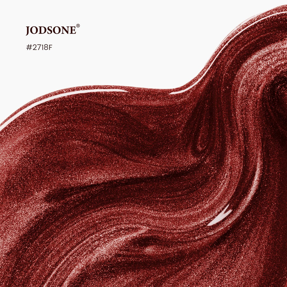 JODSONE brush stroke of burgundy gel showing smooth texture and rich pigmentation
