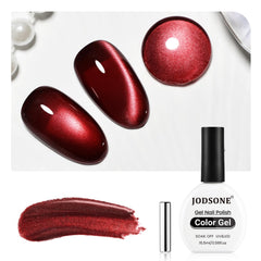 JODSONE front bottle view showing burgundy cat eye gel and label for easy recognition