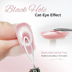 JODSONE heart guide demo nail showing defined shaped cat eye highlight