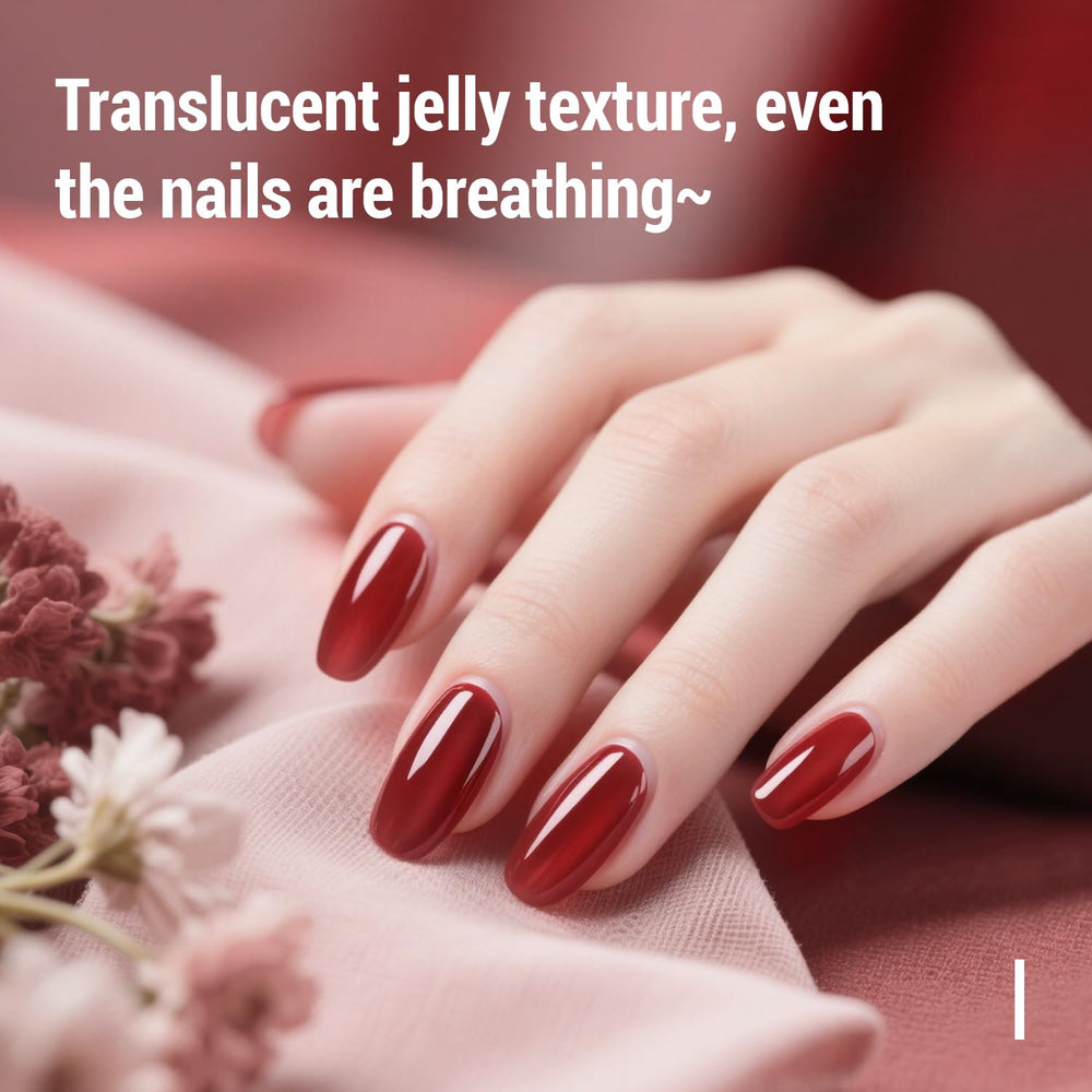 JODSONE in-use manicure action under a lamp, demonstrates curing and long-lasting finish