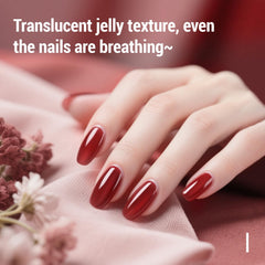 JODSONE in-use manicure action under a lamp, demonstrates curing and long-lasting finish
