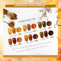 JODSONE lifestyle shot of cozy autumn manicure setup, evokes seasonal styling inspiration