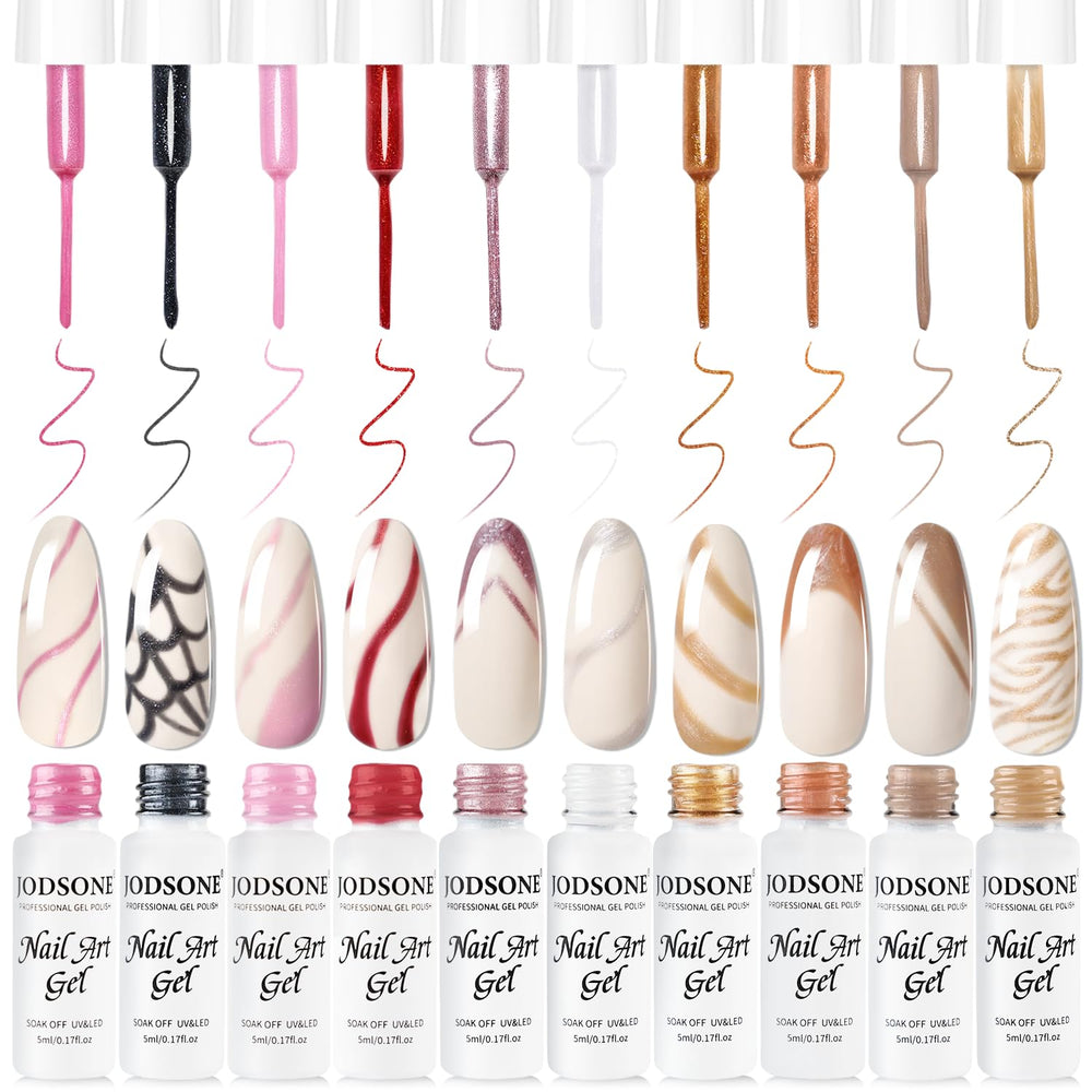 JODSONE lifestyle shot of woman applying nail art at home for salon-quality results