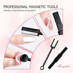 JODSONE magnet being held above nail during application for accurate shaping