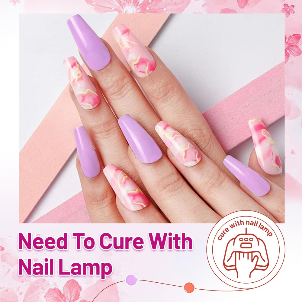 JODSONE manicure in use showing cured nails with glossy finish for salon-quality results