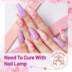 JODSONE manicure in use showing cured nails with glossy finish for salon-quality results