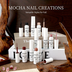 JODSONE autumn lifestyle manicure on model hands showing warm tones complement fall outfits benefit seasonal style