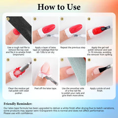 Peeling softened gel residue with JODSONE latex tape for cleaner removal