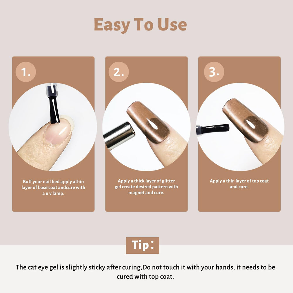 JODSONE finished nails lifestyle shot showing glossy cat-eye nails for stylish look benefit