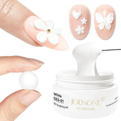 JODSONE white 3D gel jar shown front for easy identification and storage benefit