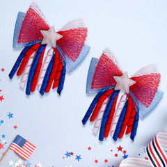 Joeysisi bow in parade setting enhancing holiday outfit and photos