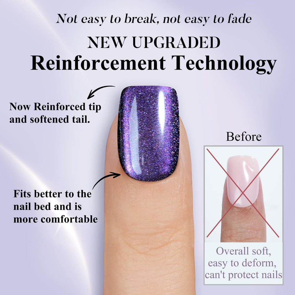 Jofay Fashion short press-on nails on hand demonstrating natural look and comfort